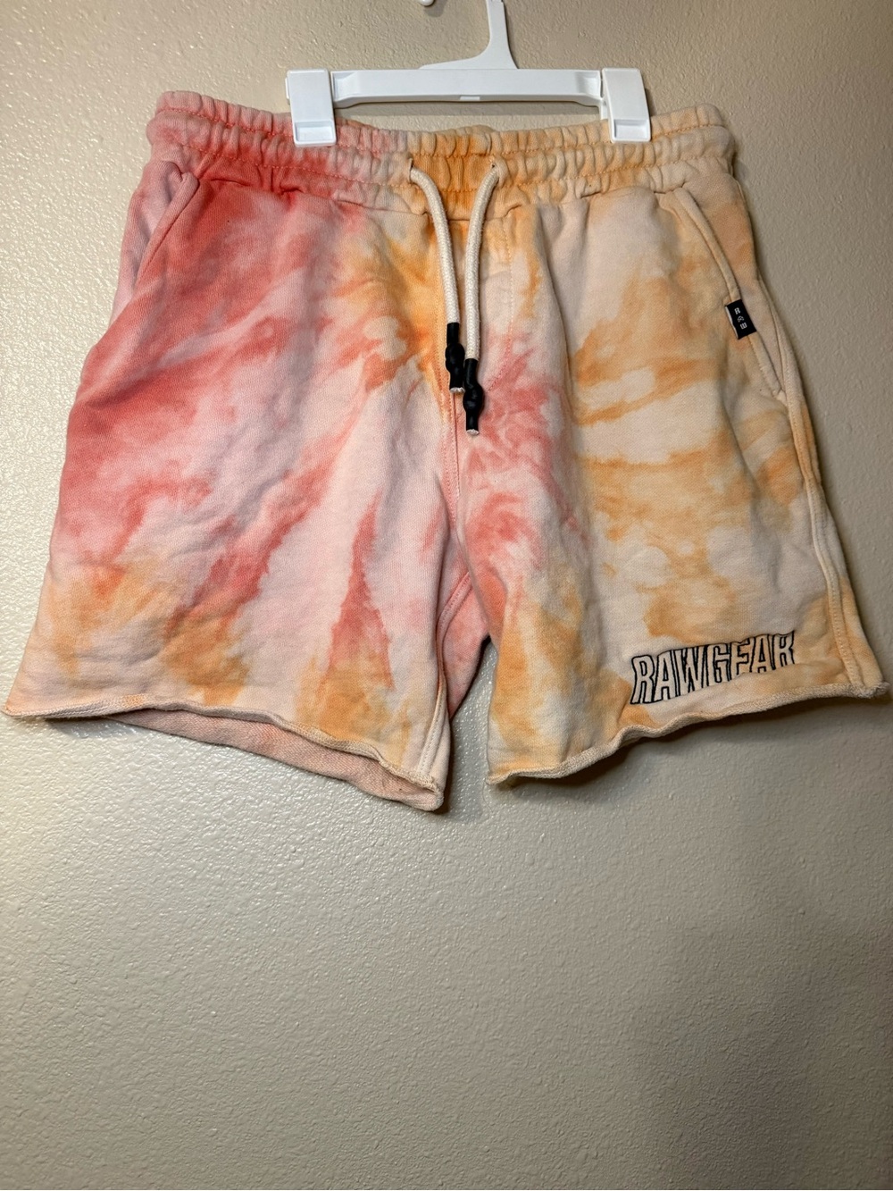 RAWGEAR Tie-Dye Athletic Shorts - Pink & Orange
